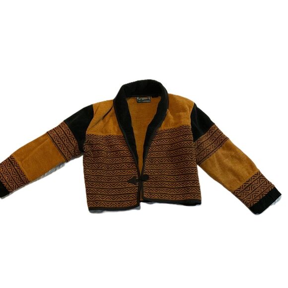 Shaver Lake Bohemian Patterned Long Sleeve Cardigan Jacket‎ Womens Small - Picture 1 of 7